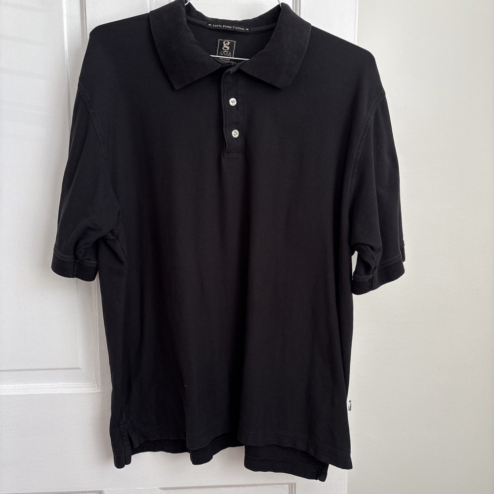 Gear For Sports Mens Black 100% Pima Cotton Keeneland Polo Shirt XL‎